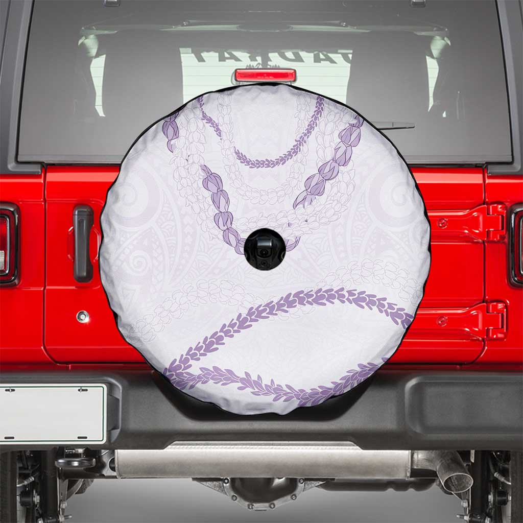 Aloha Lei Mikioi Spare Tire Cover Purple Polynesian Tribal Tatau Pattern
