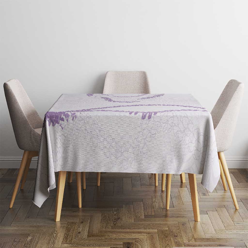 Aloha Lei Mikioi Tablecloth Purple Polynesian Tribal Tatau Pattern