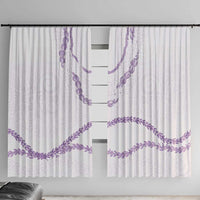 Aloha Lei Mikioi Window Curtain Purple Polynesian Tribal Tatau Pattern