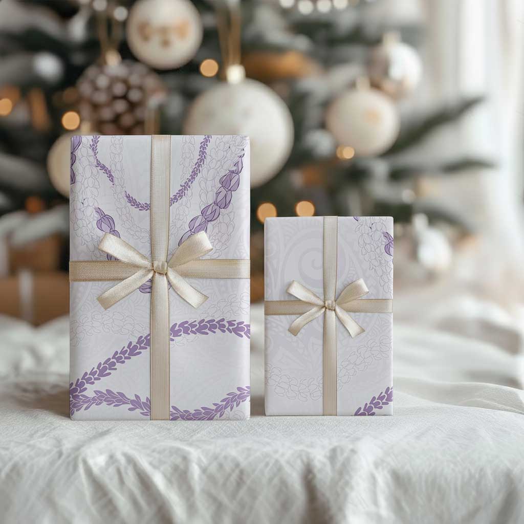 Aloha Lei Mikioi Wrapping Paper Purple Polynesian Tribal Tatau Pattern - Polynesian Pride