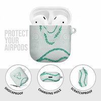 Aloha Lei Mikioi AirPods Case Sage Green Polynesian Tribal Tatau Pattern - Polynesian Pride