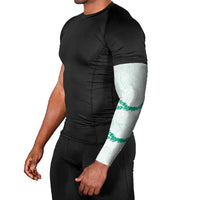 Aloha Lei Mikioi Arm Sleeves Sage Green Polynesian Tribal Tatau Pattern - Polynesian Pride