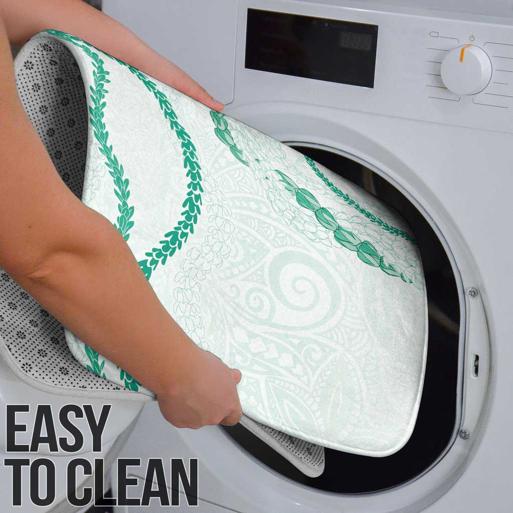 Aloha Lei Mikioi Bathroom Set Sage Green Polynesian Tribal Tatau Pattern - Polynesian Pride