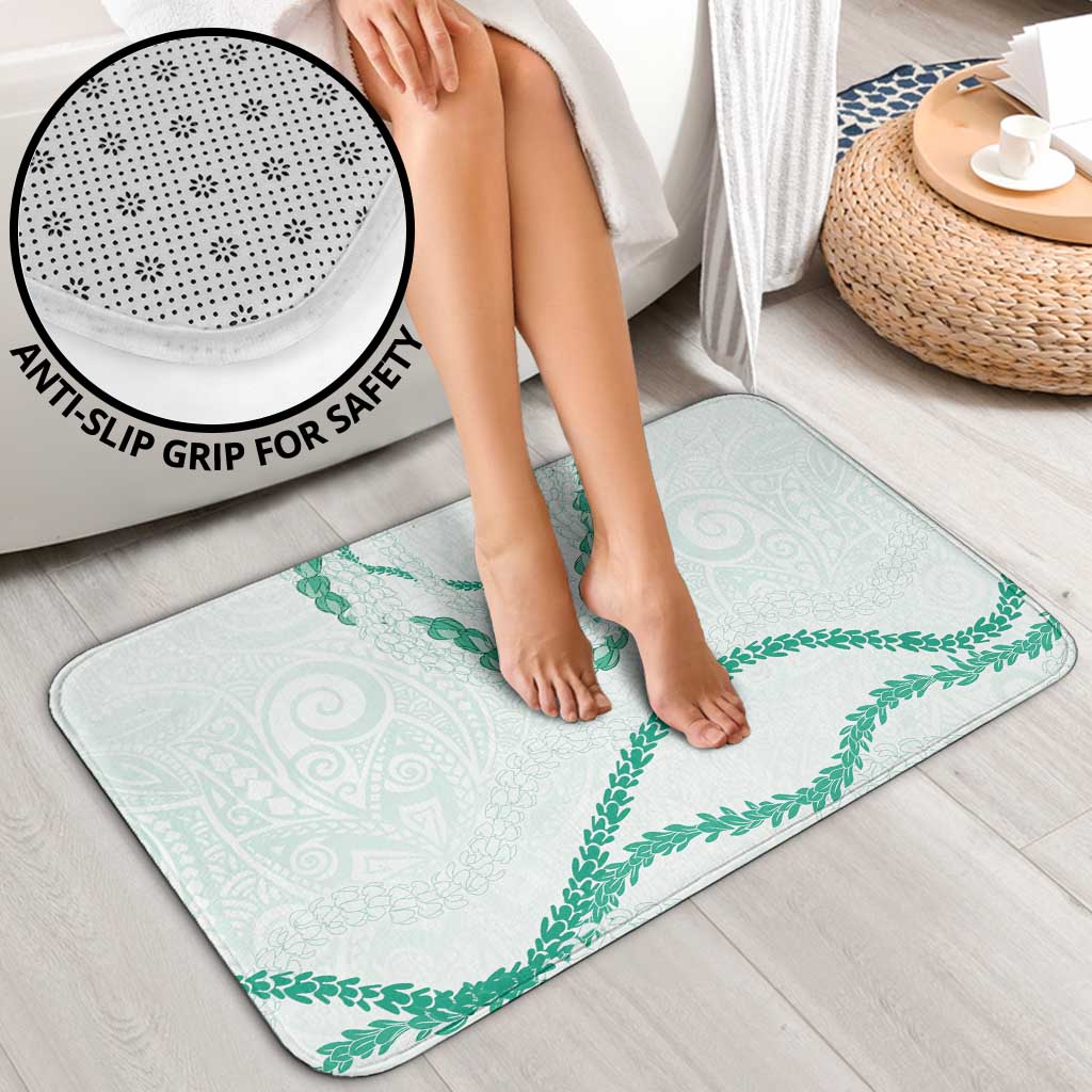 Aloha Lei Mikioi Bathroom Set Sage Green Polynesian Tribal Tatau Pattern - Polynesian Pride