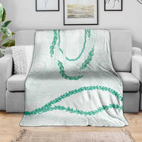 Aloha Lei Mikioi Blanket Sage Green Polynesian Tribal Tatau Pattern