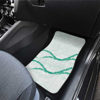 Aloha Lei Mikioi Car Mats Sage Green Polynesian Tribal Tatau Pattern