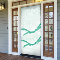 Aloha Lei Mikioi Door Cover Sage Green Polynesian Tribal Tatau Pattern - Polynesian Pride