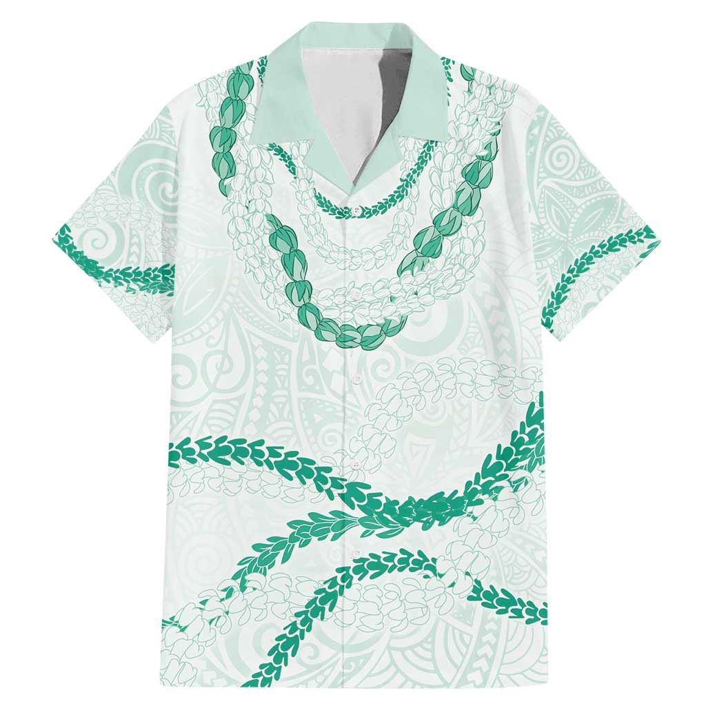 Aloha Lei Mikioi Family Matching Mermaid Dress and Hawaiian Shirt Sage Green Polynesian Tribal Tatau Pattern