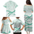 Aloha Lei Mikioi Family Matching Puletasi and Hawaiian Shirt Sage Green Polynesian Tribal Tatau Pattern