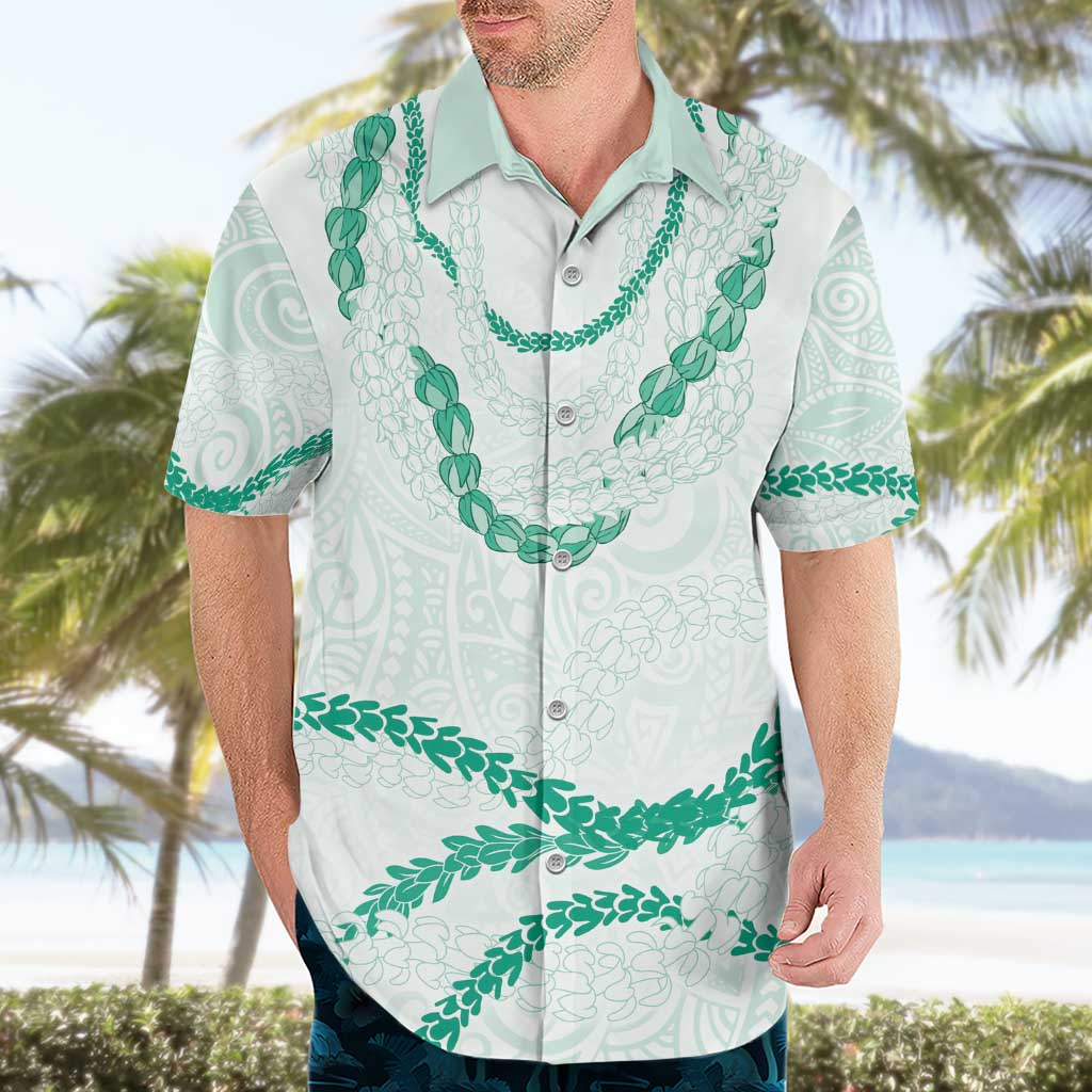 Aloha Lei Mikioi Hawaiian Shirt Sage Green Polynesian Tribal Tatau Pattern