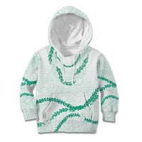Aloha Lei Mikioi Kid Hoodie Sage Green Polynesian Tribal Tatau Pattern LT9 Hoodie Green - Polynesian Pride