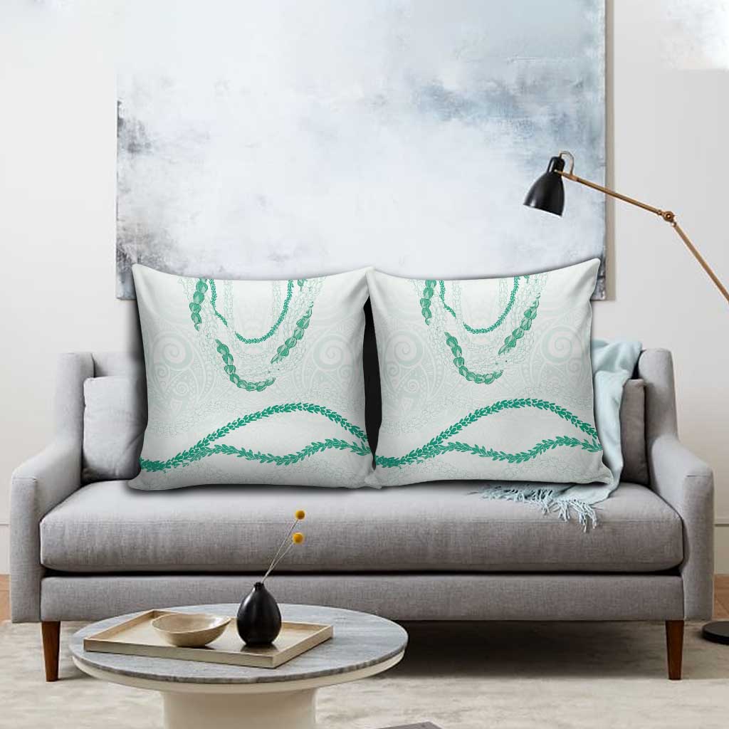 Aloha Lei Mikioi Pillow Cover Sage Green Polynesian Tribal Tatau Pattern - Polynesian Pride