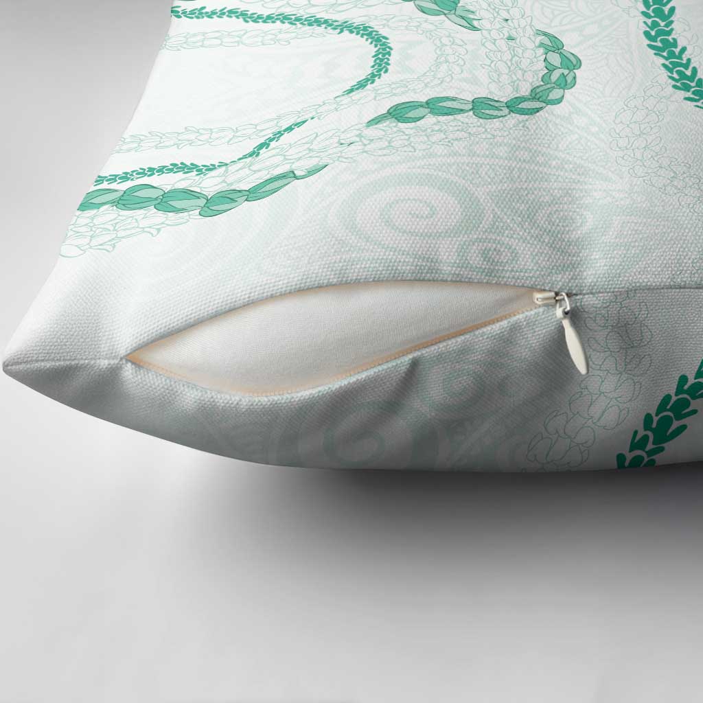 Aloha Lei Mikioi Pillow Cover Sage Green Polynesian Tribal Tatau Pattern - Polynesian Pride