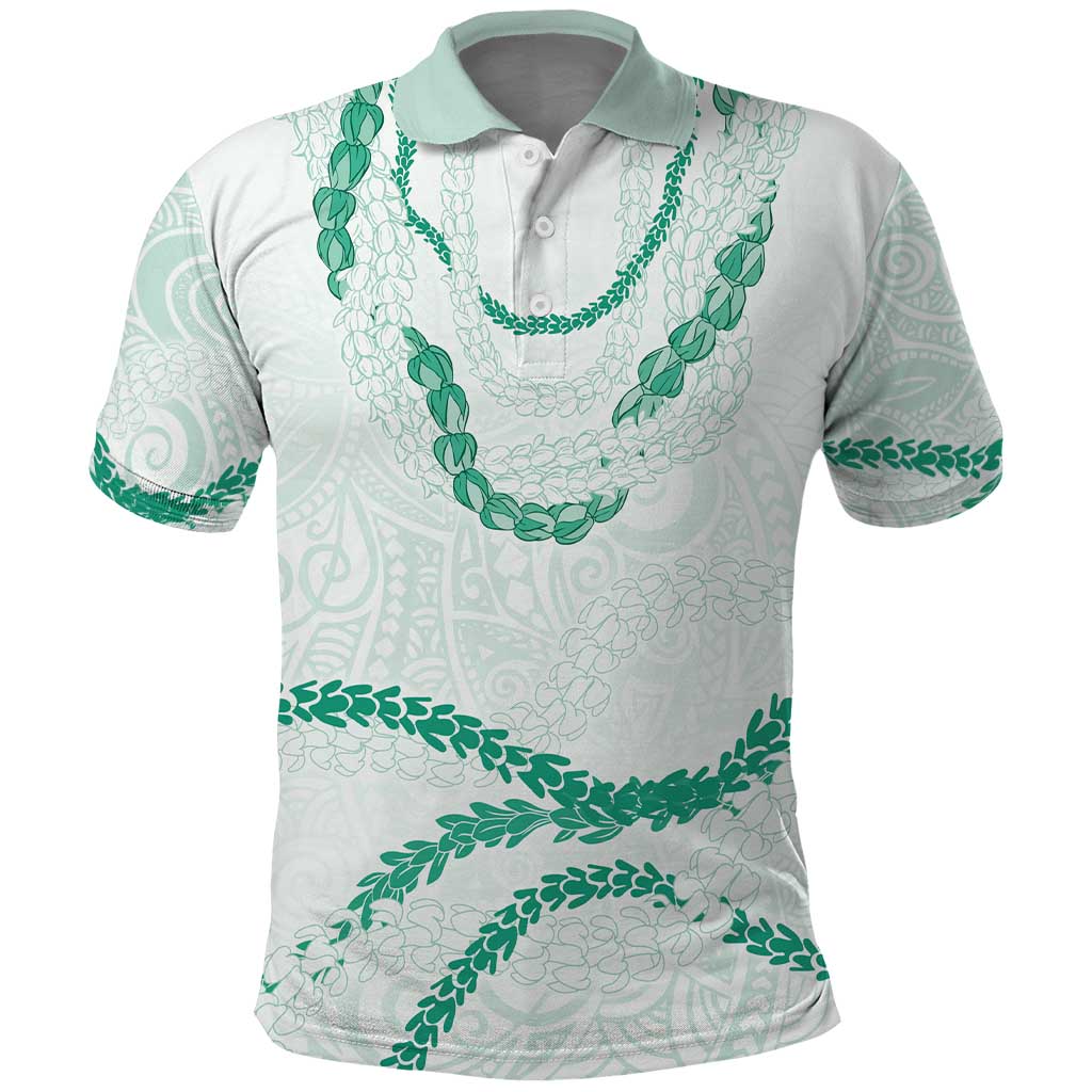 Aloha Lei Mikioi Polo Shirt Sage Green Polynesian Tribal Tatau Pattern LT9 Green - Polynesian Pride
