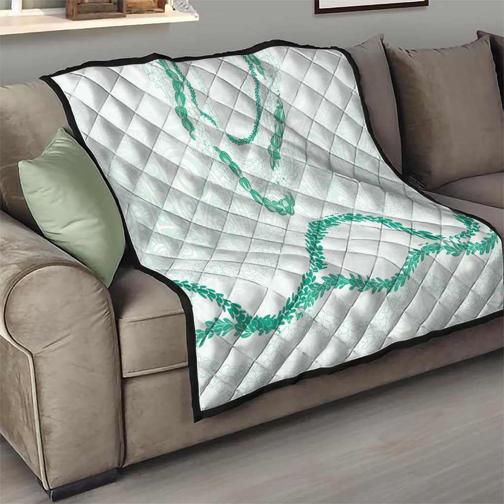 Aloha Lei Mikioi Quilt Sage Green Polynesian Tribal Tatau Pattern
