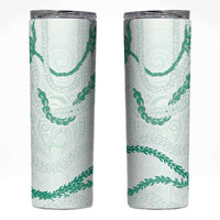 Aloha Lei Mikioi Skinny Tumbler Sage Green Polynesian Tribal Tatau Pattern