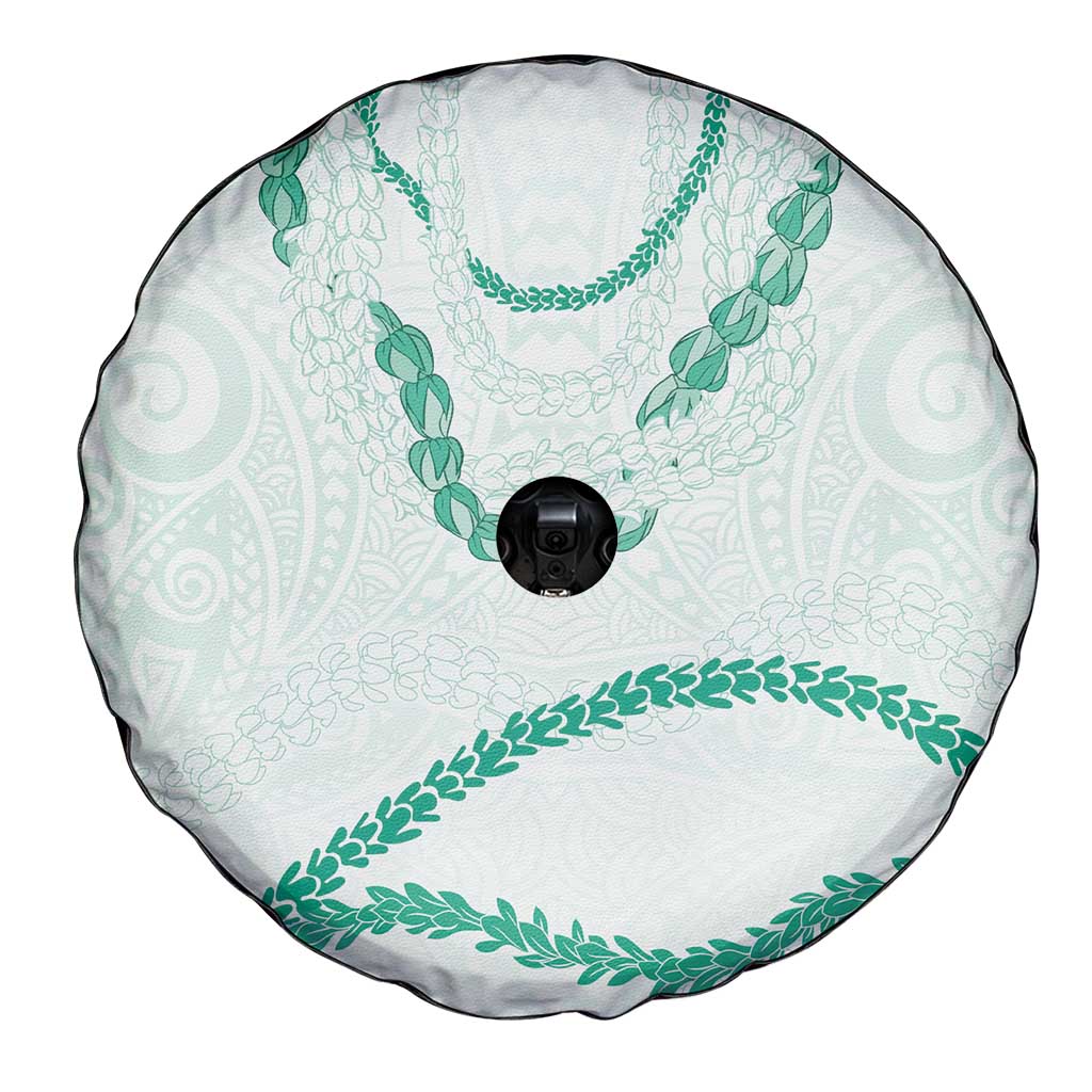 Aloha Lei Mikioi Spare Tire Cover Sage Green Polynesian Tribal Tatau Pattern