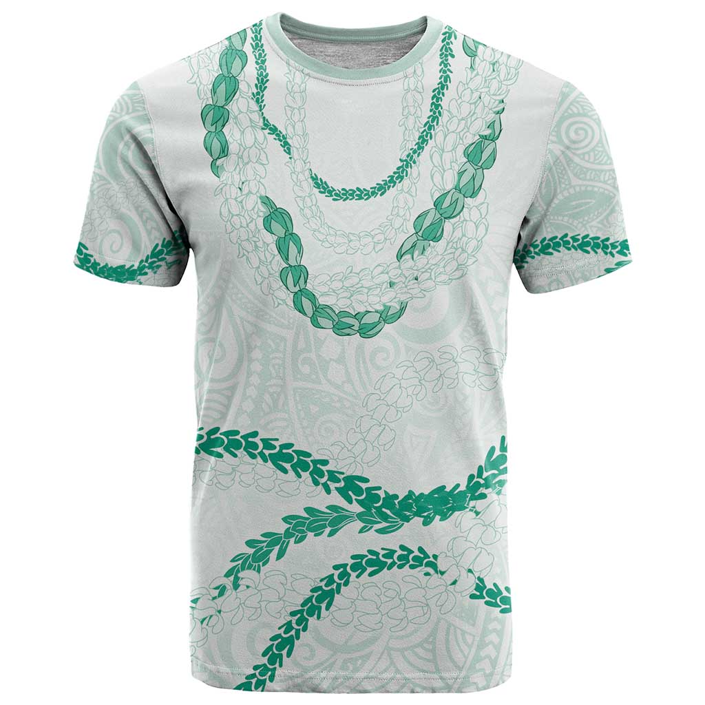 Aloha Lei Mikioi T Shirt Sage Green Polynesian Tribal Tatau Pattern
