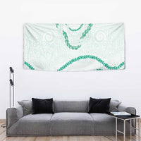 Aloha Lei Mikioi Tapestry Sage Green Polynesian Tribal Tatau Pattern LT9 - Polynesian Pride
