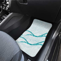 Aloha Lei Mikioi Car Mats Teal Polynesian Tribal Tatau Pattern