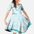Aloha Lei Mikioi Family Matching Mermaid Dress and Hawaiian Shirt Teal Polynesian Tribal Tatau Pattern