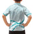 Aloha Lei Mikioi Family Matching Off Shoulder Maxi Dress and Hawaiian Shirt Teal Polynesian Tribal Tatau Pattern