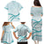 Aloha Lei Mikioi Family Matching Puletasi and Hawaiian Shirt Teal Polynesian Tribal Tatau Pattern