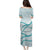 Aloha Lei Mikioi Family Matching Puletasi and Hawaiian Shirt Teal Polynesian Tribal Tatau Pattern