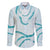 Aloha Lei Mikioi Family Matching Short Sleeve Bodycon Dress and Hawaiian Shirt Teal Polynesian Tribal Tatau Pattern
