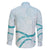 Aloha Lei Mikioi Family Matching Short Sleeve Bodycon Dress and Hawaiian Shirt Teal Polynesian Tribal Tatau Pattern