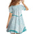 Aloha Lei Mikioi Family Matching Summer Maxi Dress and Hawaiian Shirt Teal Polynesian Tribal Tatau Pattern