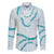 Aloha Lei Mikioi Family Matching Summer Maxi Dress and Hawaiian Shirt Teal Polynesian Tribal Tatau Pattern