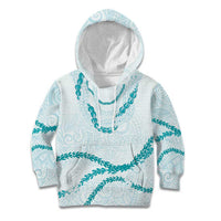 Aloha Lei Mikioi Kid Hoodie Teal Polynesian Tribal Tatau Pattern LT9 Hoodie Teal - Polynesian Pride
