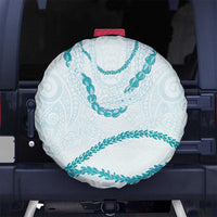 Aloha Lei Mikioi Spare Tire Cover Teal Polynesian Tribal Tatau Pattern