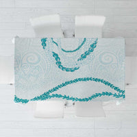 Aloha Lei Mikioi Tablecloth Teal Polynesian Tribal Tatau Pattern