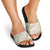 Aloha Pakalana and Puakenikeni Lei Slide Sandals Beige Hawaiian Pattern - Polynesian Pride