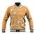 Aloha Pakalana and Puakenikeni Lei Baseball Jacket Gold Hawaiian Pattern