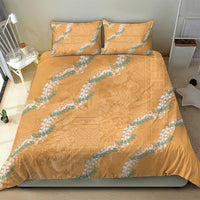 Aloha Pakalana and Puakenikeni Lei Bedding Set Gold Hawaiian Pattern