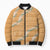 Aloha Pakalana and Puakenikeni Lei Bomber Puffer Jacket Gold Hawaiian Pattern - Polynesian Pride
