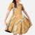 Aloha Pakalana and Puakenikeni Lei Family Matching Off Shoulder Maxi Dress and Hawaiian Shirt Gold Hawaiian Pattern