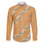 Aloha Pakalana and Puakenikeni Lei Family Matching Off Shoulder Maxi Dress and Hawaiian Shirt Gold Hawaiian Pattern