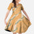 Aloha Pakalana and Puakenikeni Lei Family Matching Puletasi and Hawaiian Shirt Gold Hawaiian Pattern