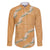 Aloha Pakalana and Puakenikeni Lei Family Matching Puletasi and Hawaiian Shirt Gold Hawaiian Pattern