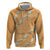 Aloha Pakalana and Puakenikeni Lei Hoodie Gold Hawaiian Pattern