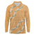Aloha Pakalana and Puakenikeni Lei Long Sleeve Polo Shirt Gold Hawaiian Pattern