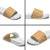 Aloha Pakalana and Puakenikeni Lei Slide Sandals Gold Hawaiian Pattern - Polynesian Pride