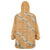 Aloha Pakalana and Puakenikeni Lei Wearable Blanket Hoodie Gold Hawaiian Pattern