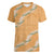 Aloha Pakalana and Puakenikeni Lei Women V-Neck T-Shirt Gold Hawaiian Pattern