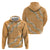 Aloha Pakalana and Puakenikeni Lei Zip Hoodie Gold Hawaiian Pattern