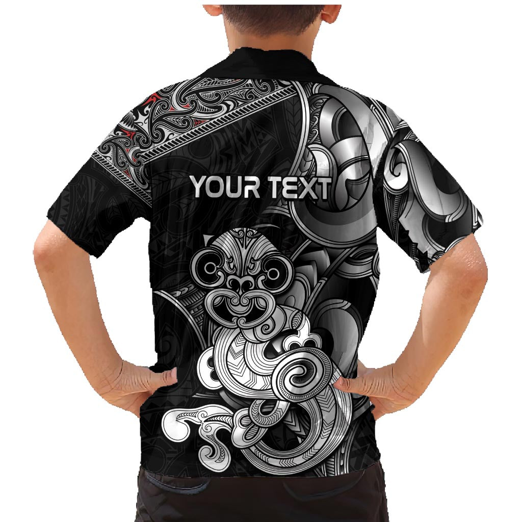 Personalised New Zealand Potae Pango Cricket Family Matching Mermaid Dress and Hawaiian Shirt Special Maori Hei Tiki Tribal Tattoo